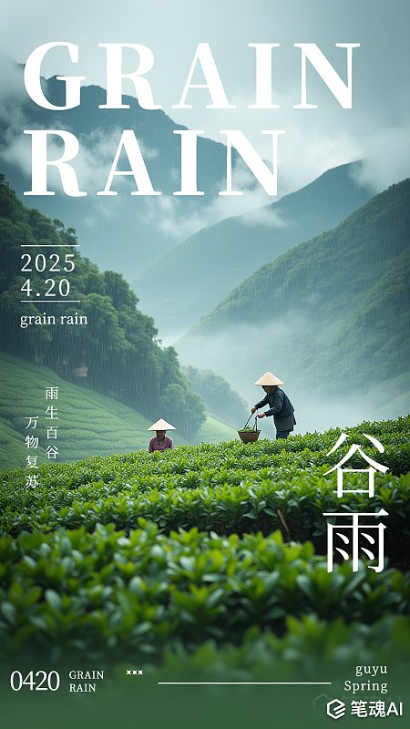 春天春季春耕谷雨节气简约摄影海报 春天 春季 春耕 谷雨节气 简约 摄影海报 谷雨