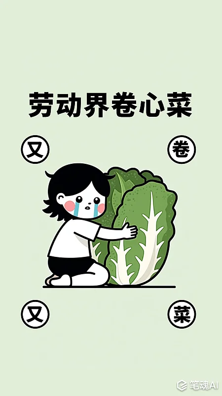 内卷反内卷又卷又菜卡通搞笑手机壁纸 内卷 反内卷 又卷又菜 卡通搞笑 手机壁纸 女孩 卷心菜