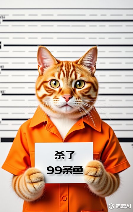 杀了99条鱼梗文化创意动物设计海报 猫咪  猫 梗图 手机 杀了99条鱼 创意设计 海报