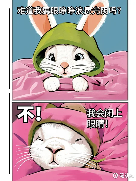兔子可爱手绘搞笑内涵二格漫画  手绘 漫画 内涵 幽默 搞笑 二格漫画 诙谐 