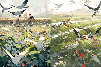 清明节农村春景插图