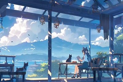动感波感点光建筑风景