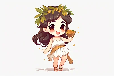 卡通蔬菜女孩吉祥物设计