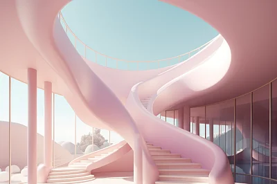 柔和色调临界空间建筑设计
