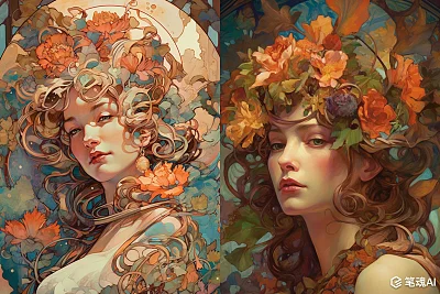 波西米亚风格艺术插画