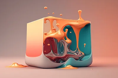 流畅色彩3D渲染作品