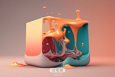 流畅色彩3D渲染作品