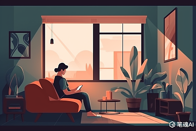 现代简约风格室内插画设计