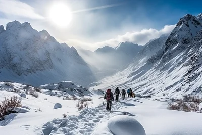 俄罗斯高加索雪山徒步旅行