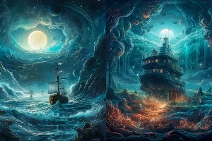 海洋星系全景插图海报