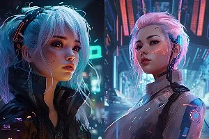 科幻动漫女孩Tanya风格
