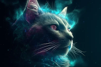 神奇星系中的彩虹色猫形星云