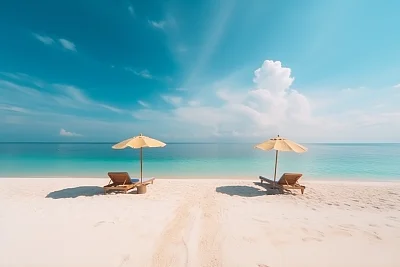 热带海滩度假壁纸设计