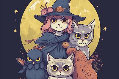 女巫与猫头鹰的神秘夜晚