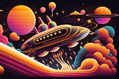 迷幻宇宙探险家形象设计