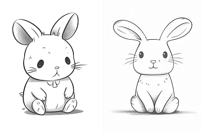 简单可爱兔子插画