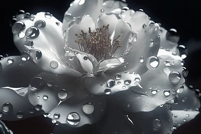 白色山茶花艺术展
