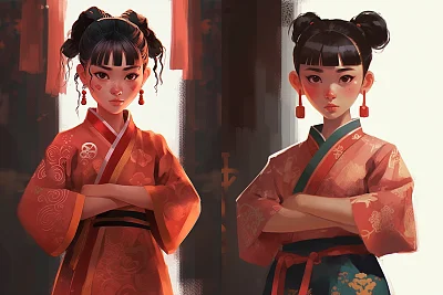 中国风武术女孩高清壁纸