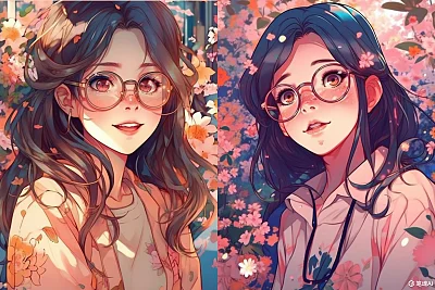 害羞脸红的韩国动漫女孩“Lovesick Girl”