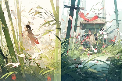清明时节农村春景插图