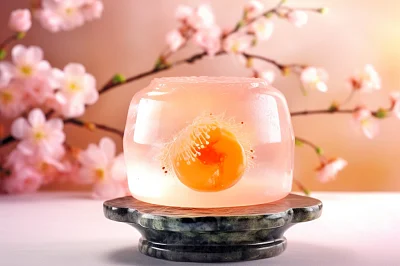 渐变色彩果冻蛋糕中国古典装饰