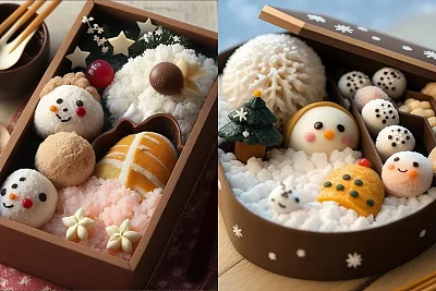 冬季日本料理寿司便当盒美食摄影
