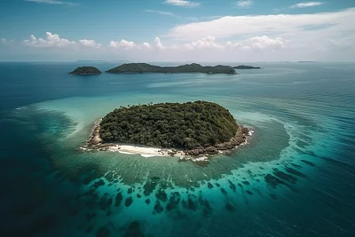 宁静海岛风光