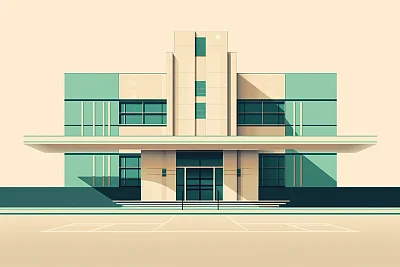 现代简约学校建筑设计