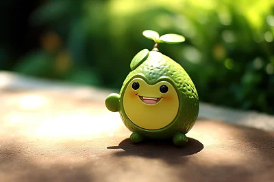 迪斯尼风格阳光可爱牛油果
