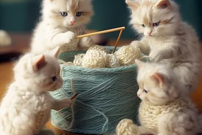 编织技能玩具小猫