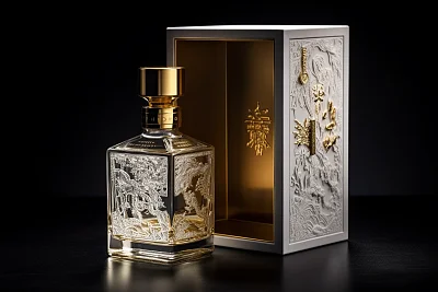 限量版中国白酒手工水晶瓶豪华包装设计