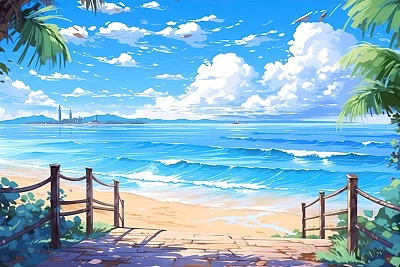 夏日海滨风光摄影