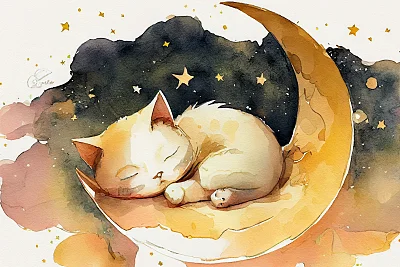 梦幻森林中的小猫宝宝