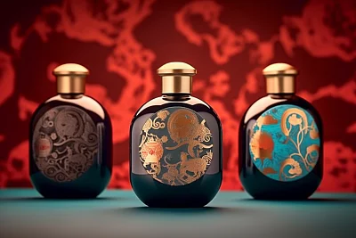 传统中国图案香水品牌视觉设计