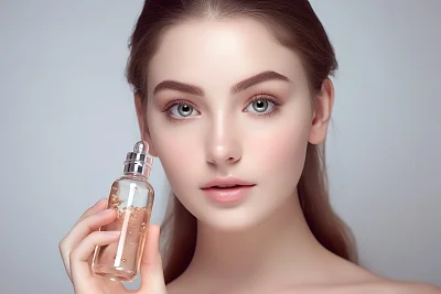 自然清新雀斑美女抗衰老精华