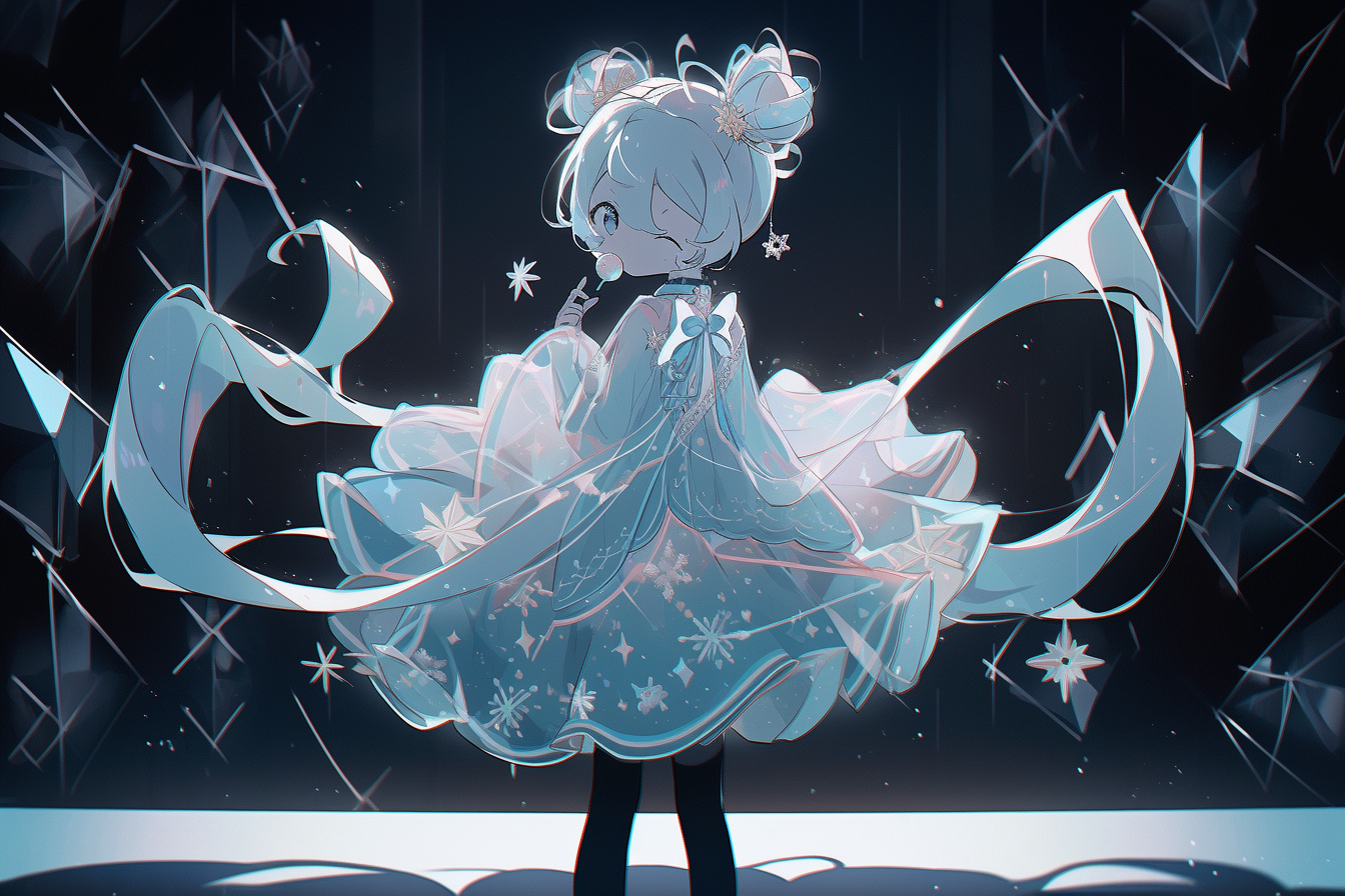 初音未来彩虹双马尾星星身体