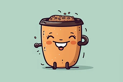卡通咖啡杯图案设计