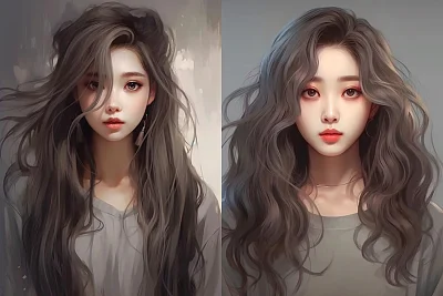 韩国少女可爱发型教程