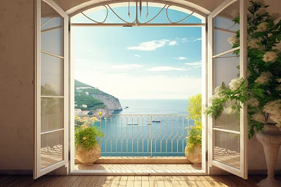 海景窗边数码摄影美景