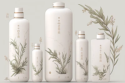 中医高端护肤系列简约时尚包装设计