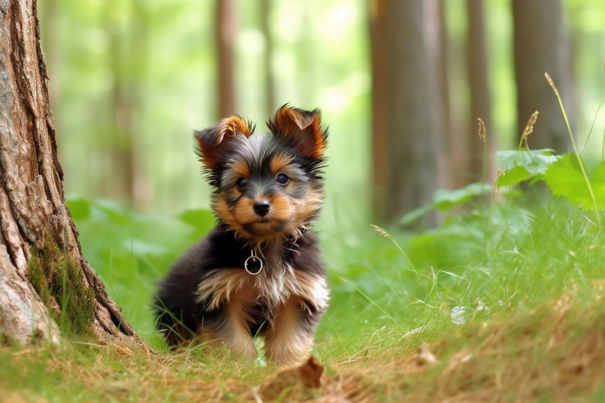 原始风格约克夏梗犬