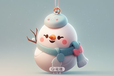 圣诞老人雪人装饰墙挂中国朋克风格