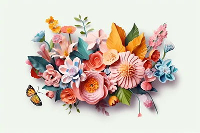 粉彩色调的写实风景画与超现实动物插图