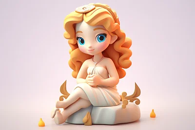 希腊神话女神阿佛洛狄忒3D粘土模型