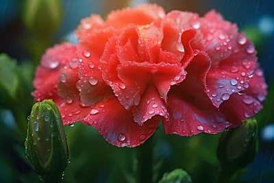 雨后阳光下的康乃馨山谷摄影