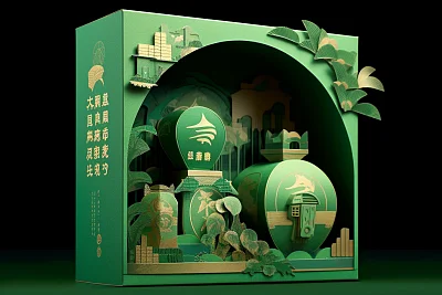 端午节创意立体汤圆包装设计