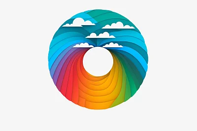 区域发展简约标志设计