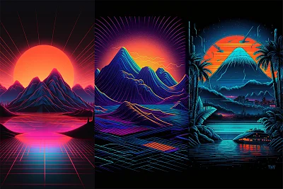 未来山脉伊班艺术插图