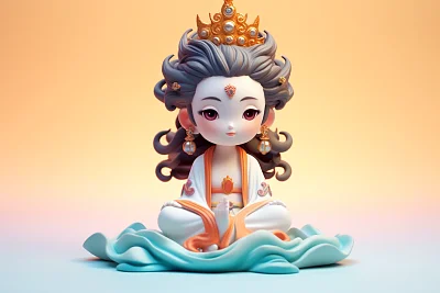 赤壁观音3D粘土模型