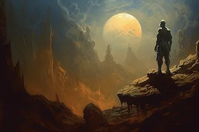 人类意识状态的现实主义画作